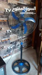  3 مروحة ماركة TEFAL AIR PRO POWER بحالة الوكالة  60 واط 3 سرعات 5 شفرات لون اسود وازرق