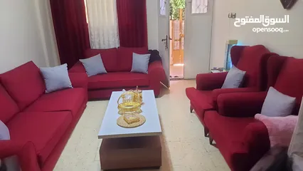  5 طقم كورنر ستايل أمريكي 7 مقاعد جلسة مريحة جداً بعمق 70_سم تفصيل من خشب السويد وأسفنج دانلوب