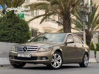  1 مرسيدس c200 2008  فل مع الفتحه     اضافات مميزه فتحه/برادي كهرباء/حساس