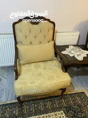  7 طقم كنب زان 7 مقاعد + طاول وسط زان