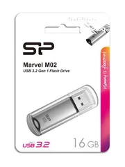 3 Silicon Power M02 Marvel USB 3.2 Gen 1 Flash Drive Memory 64GB فلاش ميموري حديد