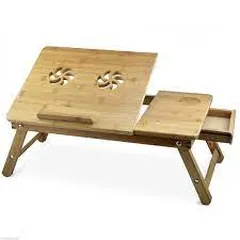  1 LAPTOP TABLE  طاولة لابتوب خشب, معدن  قابلة للتعديل بشكل مريح