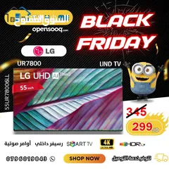  1 شاشه LG حجم 55 بوصه سمارت 4k مع ريموت سحري