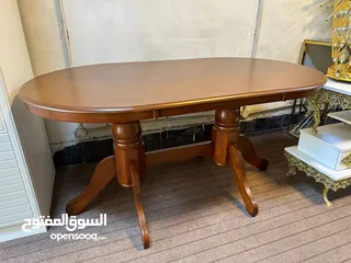  4 ميز طعام خشب زان ماليزي