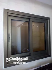  15 أعمال الألمنيوم شبابيك مقطع فلسطيني وخاص وكيرتن وال وفولدينج وسكوريت وسكاي لايت والكبوند والصيانة