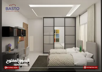  9 شقة بتشطيبات فاخرة جداً 180 م2 بالقرب من الكلية العلمية الاسلامية محاطة بڤلل