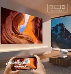  21 بروجكتر لاسلكي أندرويد داتا شو 180 بوصة مزود ببطارية يعمل ساعتين متواصل بدون الحاجة إلى مصدر طاقة