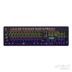  3 كيبورد جيمنج سلكي ميكانيكي ملون K-30 USB RGB MECHANICAL GAMING KEYBOARD BLUE SWITCH