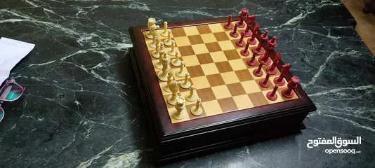  1 شطرنج تحفة ديكور من الخشب الفاخر
