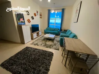  6 أجمل غرفتين وصاله مفروشة بالكامل للإيجار الشهري في عجمان شارع خليفة أبراج السيتي تاور