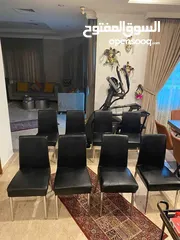  1 كراسي سفرة من ميداس عدد8 كراسي    For sale 8 dining table chairs, bought from Midas