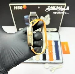  10 باكج H50 الذكي  ساعة أنيقة + سماعة بلوتوث بصوت نقي + 7 أساور يومية لأناقة مستمرة كل أسبوع!