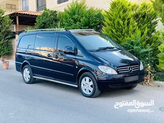  5 باص مرسيدس فيتو 2007 لون كحلي بحاله الوكاله شصي وسط محير تب نضافه قير عادي