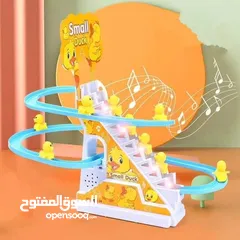  3 لعبة البطه و الدرج المتحرك مع موسيقى و اضاءه لعبة اطفال هديه طفل