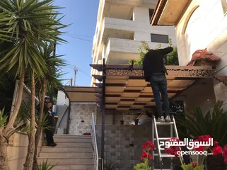  8 مظلات - اشرعه - لكسان - حداده عامه - اسوار - مظلات قوسيه - بيرجولا - شماسي - سواتر جانبيه