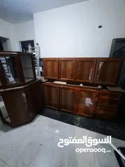  3 مطبخ المنيوم لون خشابي مع الجرانيت