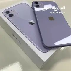  1 Iphone 11 لون بنفسجي حالة ممتازة  128 جيجا  بطارية 78%