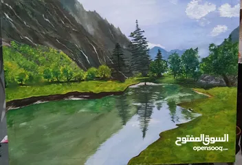  5 landscape paintings