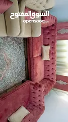  2 طقم غرفة ضيوف سومو لون مميز  7 مقاعد بحالة الجديد البيع لعدم الاستعمال  بسعر مغري جدا جدا جدا