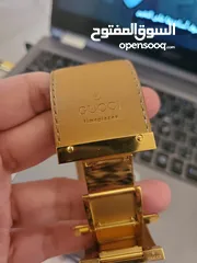  6 ساعة غوتشي7800L النسائية مطلية بالذهب ستانلس ستيل  Gucci Gold Plated Stainless Steel