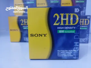  3 صندوق 10 اقراص مرنة (فلوبي دسك) سوني جديد  Sony 10 floppy disk memory packets