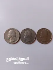 1 3قطع QUARTER DOLLAR