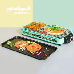  1 شواية الحوم والخضار 2 في 1 الكهربائية