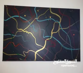  9 *عرض خاص* لوحة فنية تجريدية للبيع  **** لوحة عميقة وغامضة **** رسم يدوي **** تجريدي ****