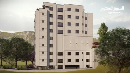  7 شقة سكنية مشطبة في مشروع قيد الانشاء بالقرب من برج فلسطين