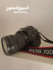  1 Canon 70D - بحالة ممتاز مع مجموعة فلاتر و ريموت و شنطة