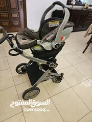  7 عرباية Graco اعلى صنف للبيع مع كرسي سيارة