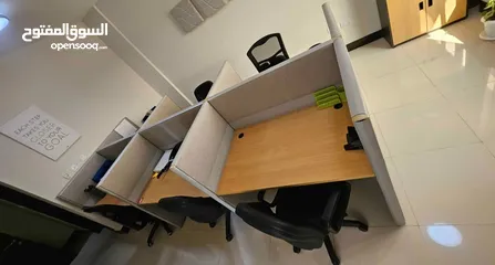  2 Office cubicle (6 spaces). Like new Chairs not included