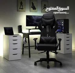  2 كرسي جيمينج Gaming chair مخصص للألعاب و الجلسات الطويلة قاعدة متحركة امكانيه التحكم بالظهر بسعر نار