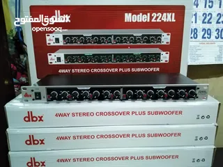  1 DBX 224XL electronic crossover, 4way crossover, high, middle and low frequency subwoofer