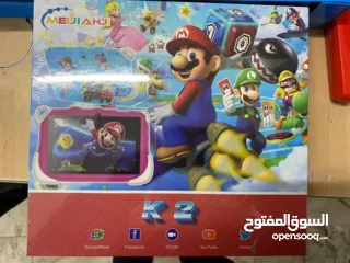  3 تابلت الأطفال K2 الذكي تعليم وترفيه في جهاز واحد  تابلت مخصص للأطفال بتصميم كرتوني جذاب وسه