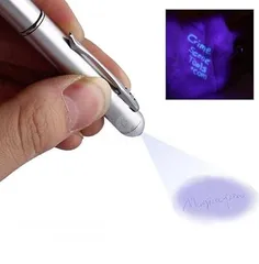  2 قلم حبر سحري غير مرئي بالأشعة فوق البنفسجية