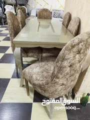  2 تربيزات سفره بكراسي خشب زان بسعر 4800ج