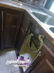  8 مطبخ خشب جوز سلط +مطيبخ المنيوم
