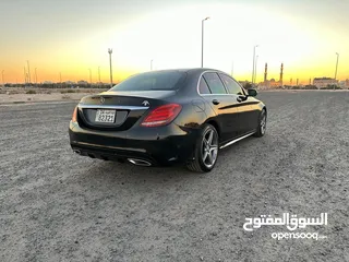  4 مرسيدس C 200 AMG موديل 2016 عداد 79 الف صبغ وكالة