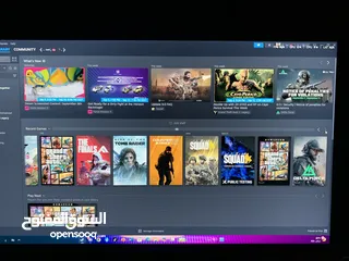  2 حساب ستيم عليه لعبه backrooms و GTA5 و FORZA HORAIZON 5 و Inside و rise of the tomb و squad بسعر 200