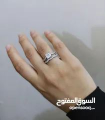  5 خواتم فضه نسائي