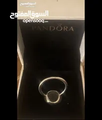  2 PANDORA Jewelry Logo Cubic Zirconia Ring in SIZE 52 Sterling Silver 925