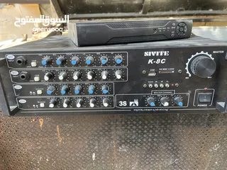  2 Dave 8 كاميرات  جهاز صوت امبلي فير سماعة سقف  عدد 8  محول للكاميرا 12v 200w السعر 70 دينار