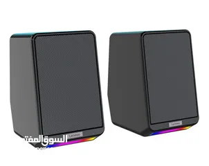  5 Lenovo TS38 ThinkPlus Multimedia AUX Desktop Speakers سبيكر لينوفو بسلك