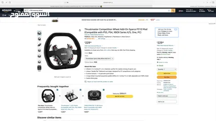  20 ستيرنج ثرست ماسترThrustmasterمع كرسي العاب من play seatقير تراست ماستر والهاند بريك اليدوي