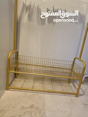  10 Metal Golden Rack with Hangers