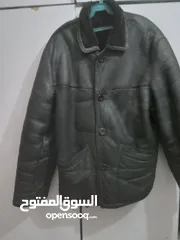  1 جاكيت جلد طبيعي 100% وارد أوروبا سعره الأصلي 300 دينار سعر شراءه