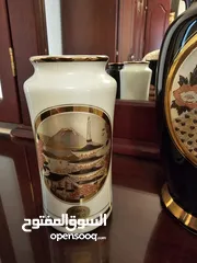  2 Vintage Porcelain Vases from: The Art Of Chokin 24 Kt Gold Plated, 1980s JapaChokin Art Vintage