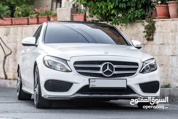  5 Mercedes C200 Amg kit 2015 مميزة جدا،  وارد و بحالة الوكالة