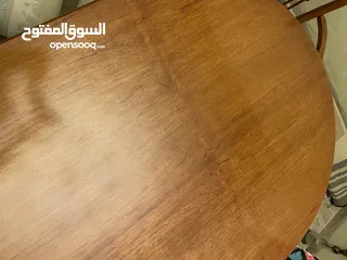  5 Wooden Dining Table with 8 Chairs طاولة سفرة خشب مع 8 كراسي